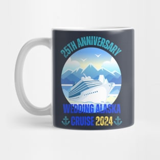 25th Anniversary Wedding Alaska Cruise 2025 Couple Vacation Mug